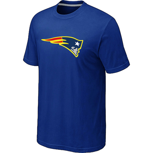 New England Patriots Neon Logo Charcoal NFL T-Shirt - Blue